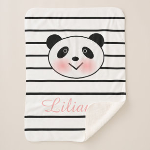 Panda Bear Sherpa Blanket