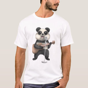 Panda Bear Singing Guitar Player Musician Music Gu T-Shirt