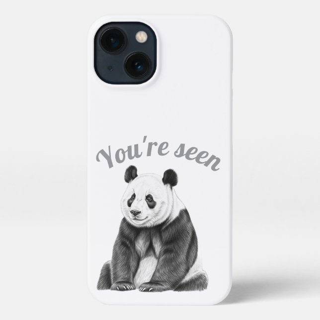 Panda Bear Sketch Art Phone Case (Back)