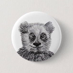 Panda Bear Smile Standard, 2¼ Inch Round Button