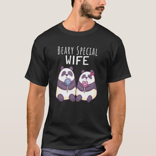 Panda Bear Special Wife Valentines Day T-Shirt (Front)