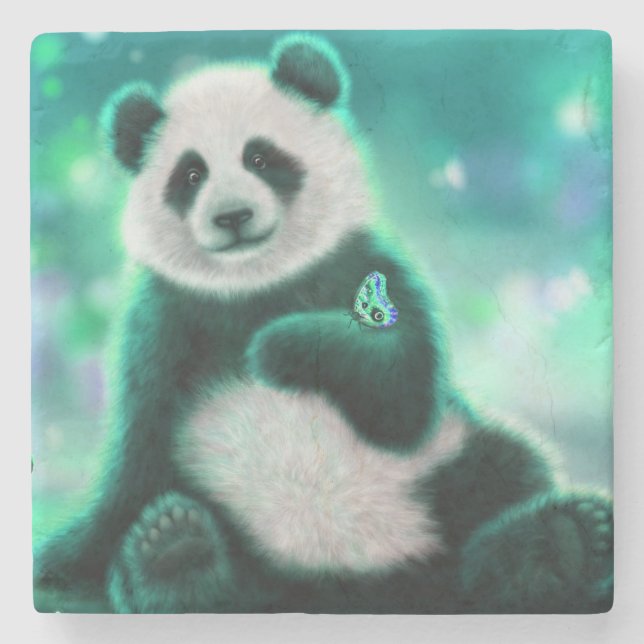 Panda Bear Stone Coaster (Front)