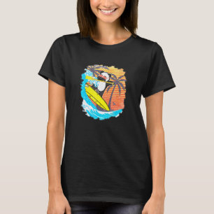 Panda Bear Surfing Surfboard Sup Stand Up Paddling T-Shirt
