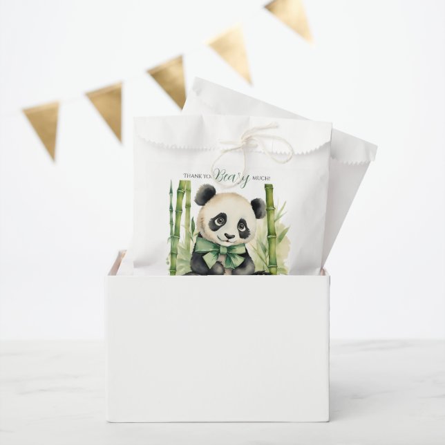 Panda Bear Thank you Beary Much Baby Shower Favour Bags (Party)