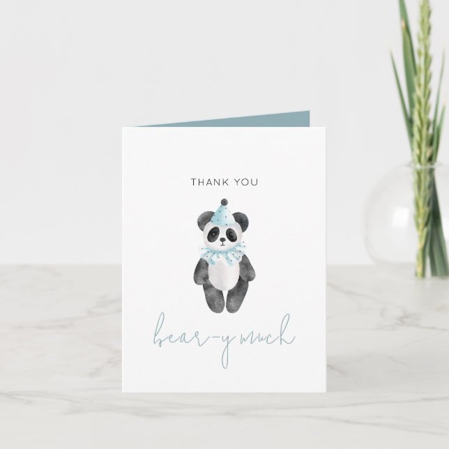 Panda Bear Thank you Beary Much Card (Front)