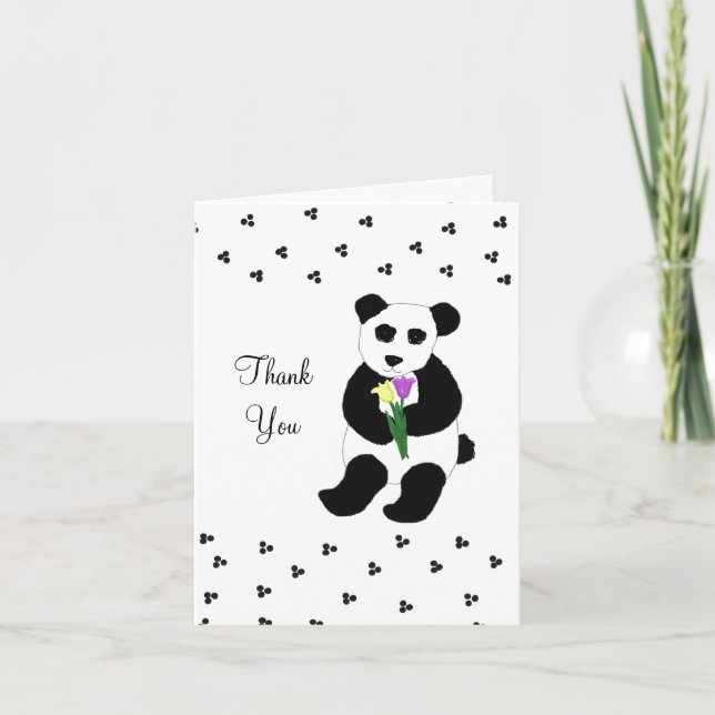 Panda Bear Thank You Card (Front)