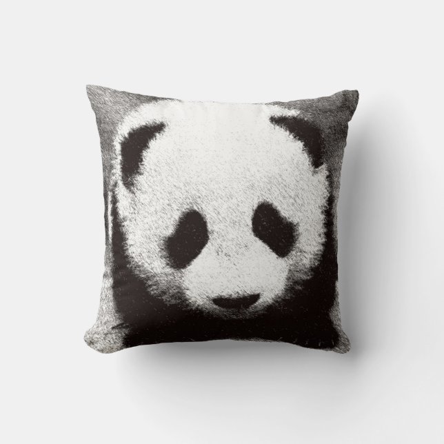 Panda Bear Throw Pillow (Front)
