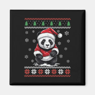 Panda Bear Ugly Christmas Xmas For Adults Kids Magnet