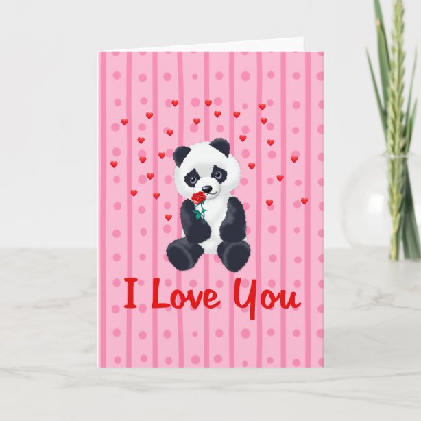 Panda Valentine Cards Zazzle Uk 