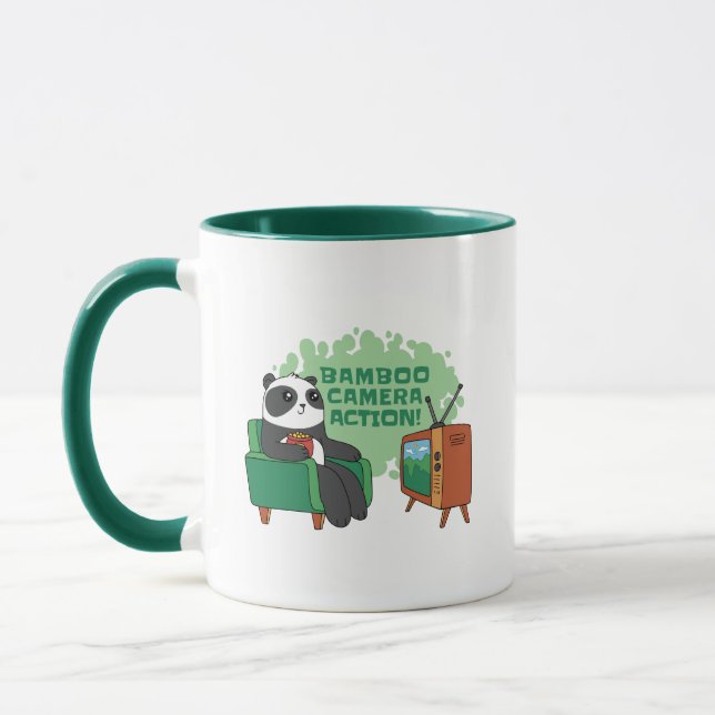 PANDA BEAR WATCHING TV MUG (Left)