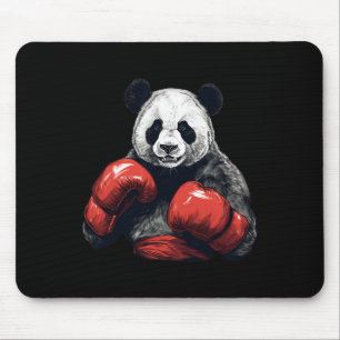 Panda Bear Wearing Boxing Gloves - Funny Boxing Mouse Mat