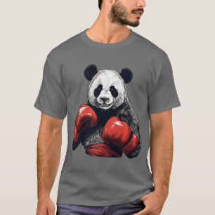 Panda Bear Wearing Boxing Gloves Funny Boxing Pre T-Shirt