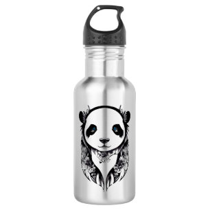 Panda Bear Wild Animal Nature Illustration Art Tat 532 Ml Water Bottle