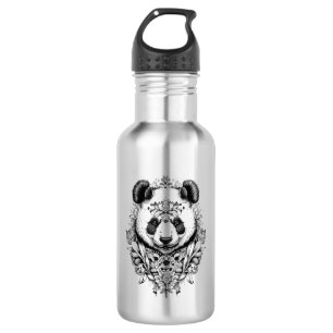 Panda Bear Wild Animal Nature Illustration Art Tat 532 Ml Water Bottle