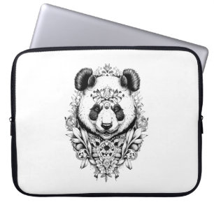 Panda Bear Wild Animal Nature Illustration Art Tat Laptop Sleeve