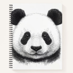 Panda Bear Wild Nature Animal Illustration Art Notebook