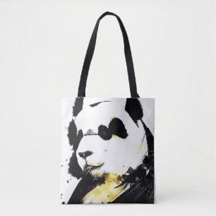 Panda Bear Wild Nature Free Spirit Art Painting Tote Bag