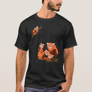 Panda Bear Wildlife Animal Zoo Keeper Red Panda T-Shirt