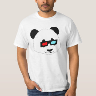 Panda Bear with 3D Glasses T-Shirt