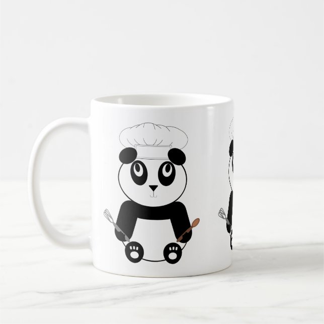 Panda Bear with chef's hat Mug (Left)