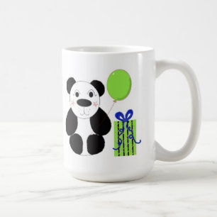 Panda Bear with Green Balloon Coffee Mug