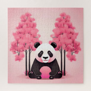 Panda Bear with Pink Shades Wildlife & Nature  Jigsaw Puzzle