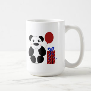 Panda Bear with Red Balloon Coffee Mug