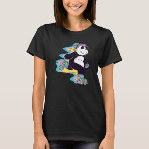Panda Bear with Roller Skates for Skater and Bear  T-Shirt