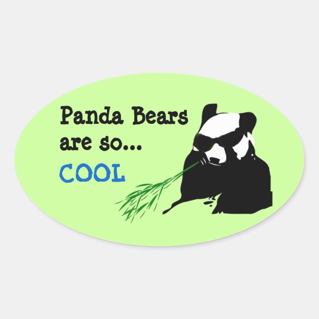 Panda Bears Are So Cool Stickers (Front)