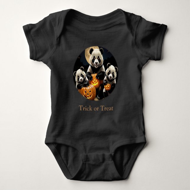 Panda Bears Baby Bodysuit (Front)