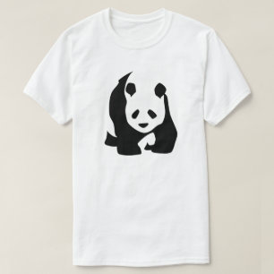 Panda Bears, Bearish, Cubs, Black and White T-Shirt
