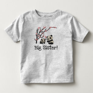 Panda Bears Big Sister Toddler T-Shirt