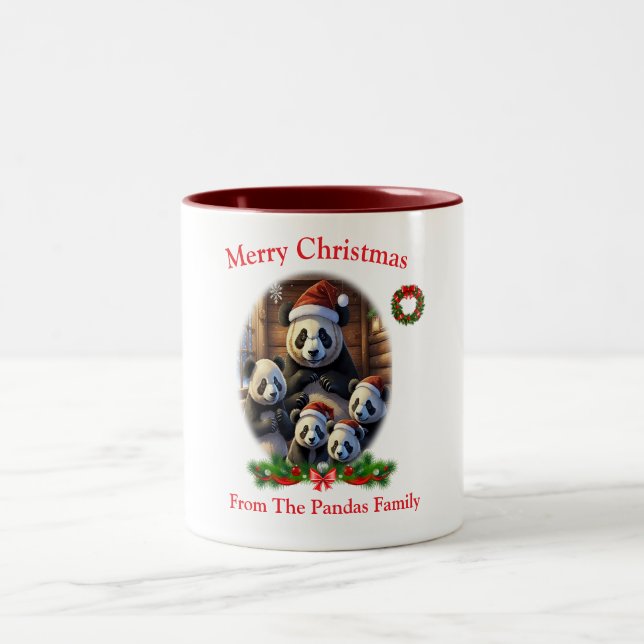 Panda Bears Christmas Mug  (Center)