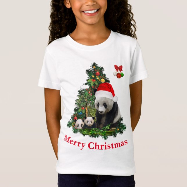 Panda bears Christmas T-Shirt (Front)