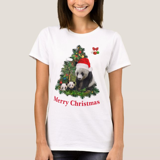 Panda bears Christmas T-Shirt (Front)