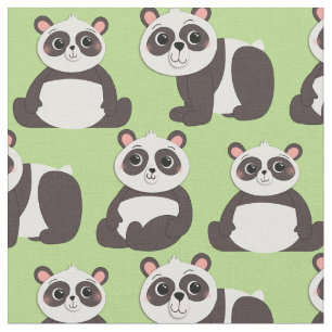 Panda Bears Cute Kids Fabric