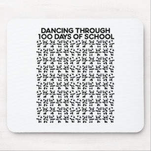 Panda Bears Dancing Through 100 Days Of School Kid Mouse Mat