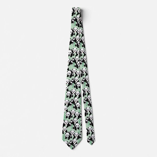 Panda Bears Graphic Tie (Front)