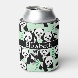 Panda Bears Graphic to Personalise Can Cooler