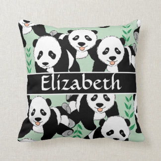 Panda Bears Graphic to Personalise Cushion