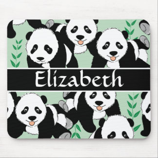 Panda Bears Graphic to Personalise Mouse Mat