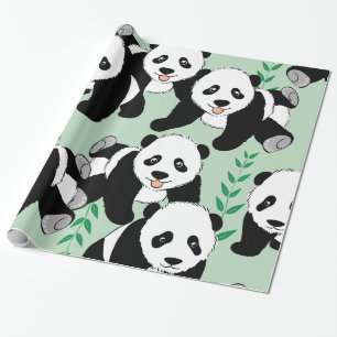 Panda Bears Graphic Wrapping Paper