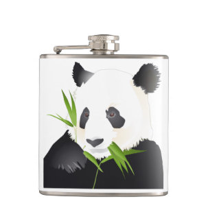 Panda Bears Hip Flask