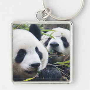 Panda Bears Key Ring