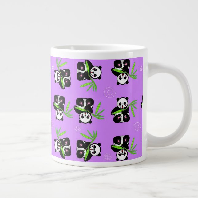 Panda Bears Large Coffee Mug (Right)