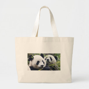 Panda Bears Large Tote Bag