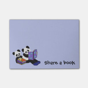 Panda Bears Storytime Post-it Notes