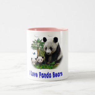 Panda Bears Two-Tone Coffee Mug