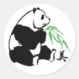 Panda Beauty Classic Round Sticker