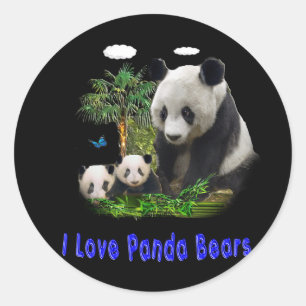 panda beras classic round sticker